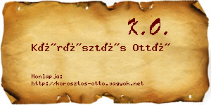 Körösztös Ottó névjegykártya