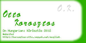 otto korosztos business card